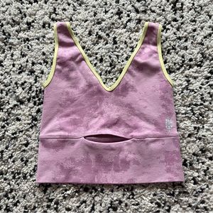 Free People Women’s Think Twice Crop Sports Bra Blush Pink Size XS/S NWOT